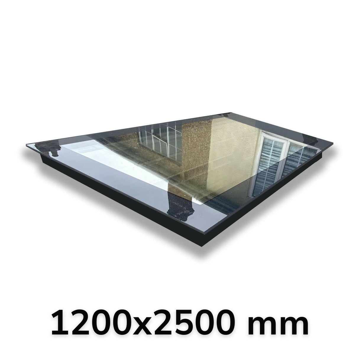 1200 x 2500 mm LD Frameless Triple Glazed Flat Roof Skylight.