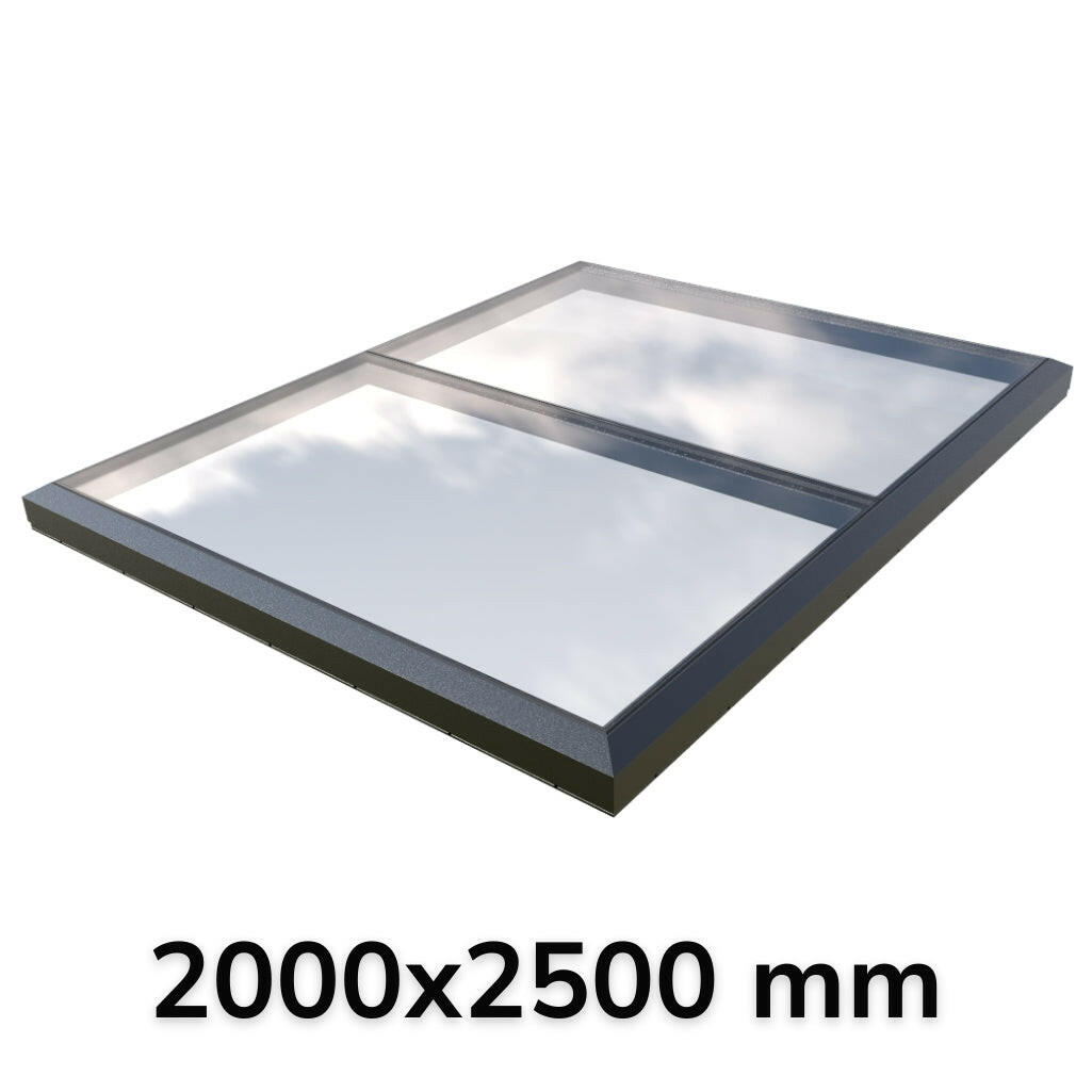 2000 x 2500 mm Fixed Glass Link Modular Skylight (1 Fixed 0 Opening).