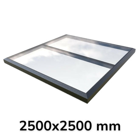2500 x 2500 mm Fixed Glass Link Modular Skylight (1 Fixed 0 Opening).