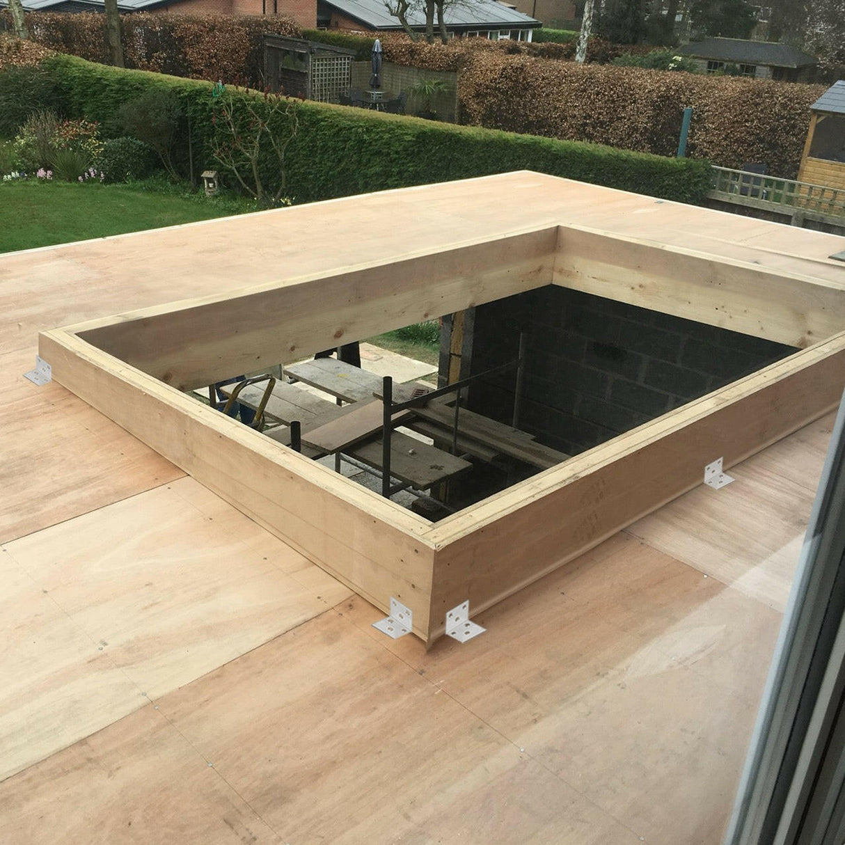 600 x 2500 mm Insulated Upstand for Flat Roof Skylight.
