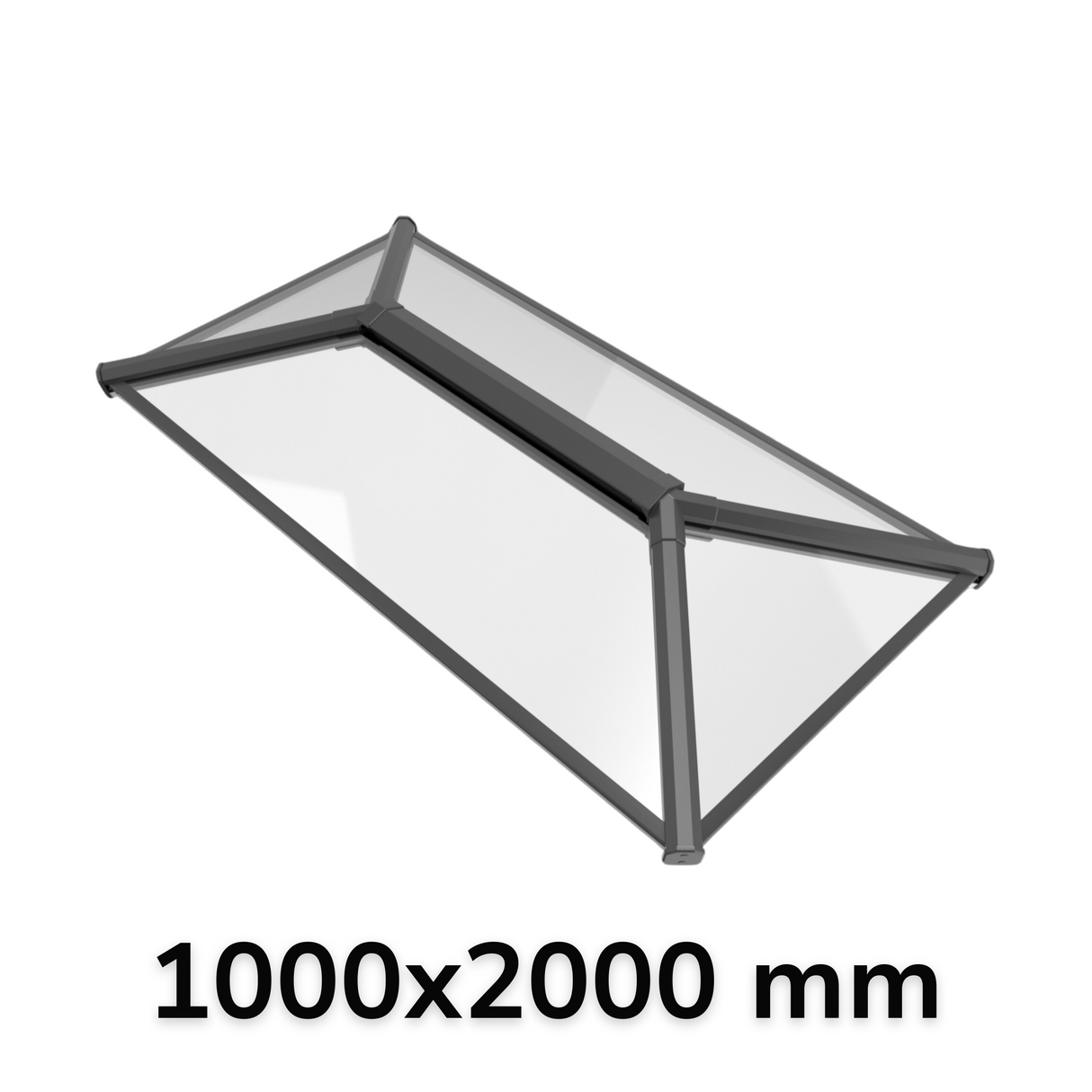 1000 x 2000 mm Stratus Aluminium Roof Lantern Style 1 (Contemporary).