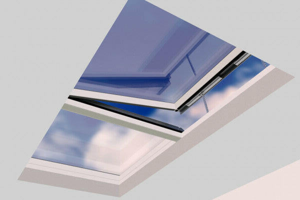 1500 x 3000 mm Electric Opening Glass Link Modular Skylight (1 Fixed 1 Opening).