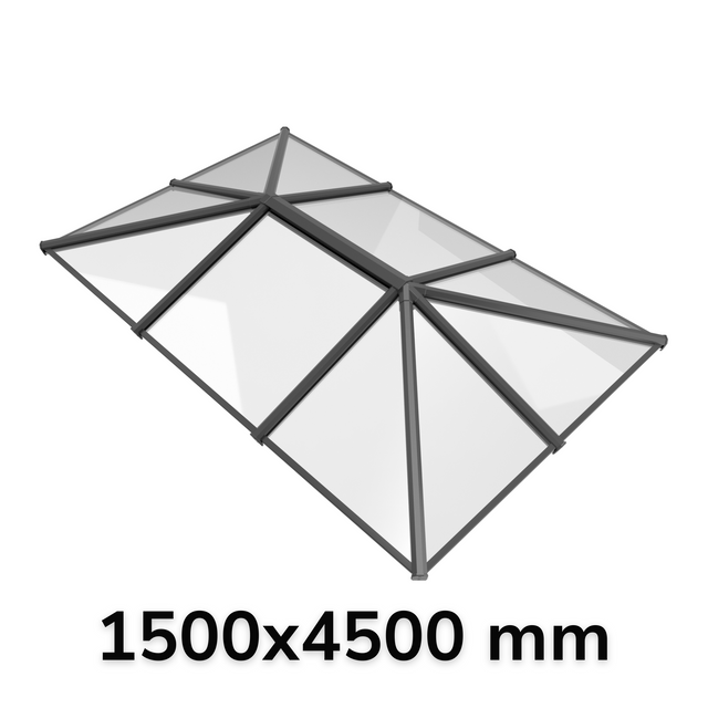 1500 x 4500 mm Stratus Aluminium Roof Lantern Style 5 (Traditional).
