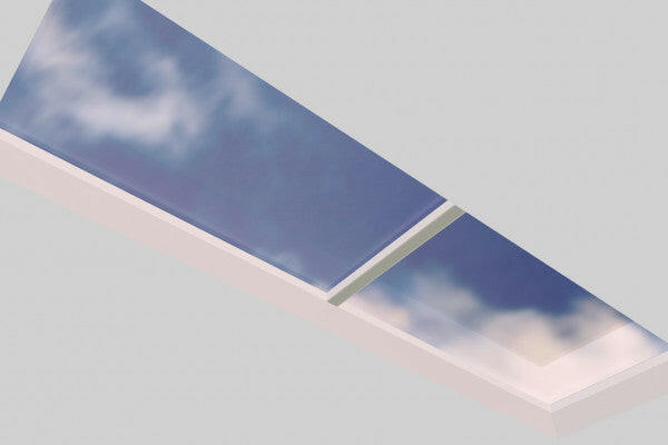 1500 x 5000 mm Fixed Glass Link Modular Skylight (2 Fixed 0 Opening).