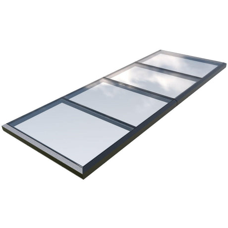 2000 x 6000 mm Fixed Glass Link Modular Skylight (2 Fixed 0 Opening).