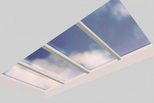 2000 x 4000 mm Fixed Glass Link Modular Skylight (2 Fixed 0 Opening).