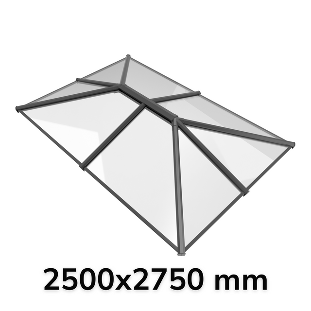 2500 x 2750 mm Stratus Aluminium Roof Lantern Style 4 (Traditional).