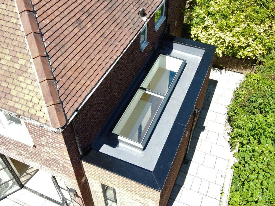 2500 x 3000 mm Electric Opening Glass Link Modular Skylight (1 Fixed 1 Opening).