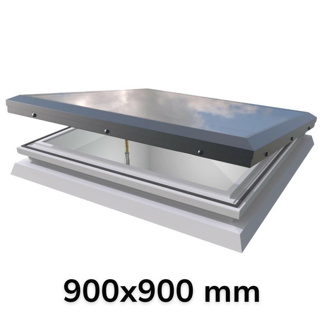 900 x 900 mm Brett Martin Manual Opening Flat Roof Skylight.