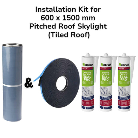 600 x 1500 mm Pitched Roof Skylight (Tiled Roof) Installation Kit.