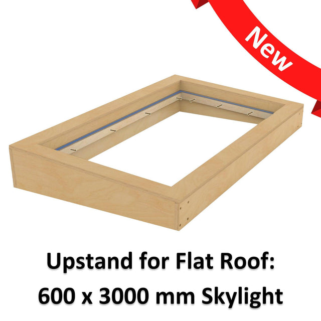 600 x 3000 mm Insulated Upstand for Flat Roof Skylight.