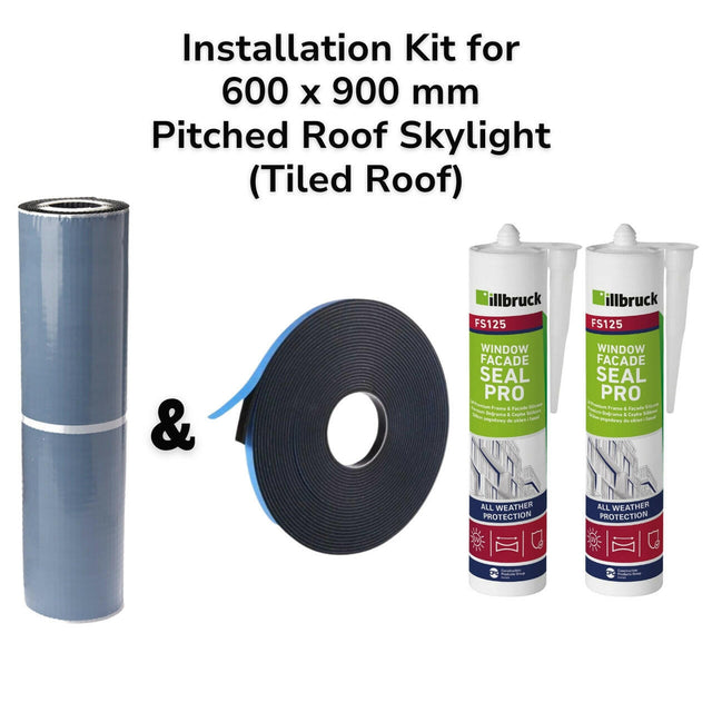 600 x 900 mm Pitched Roof Skylight (Tiled Roof) Installation Kit.