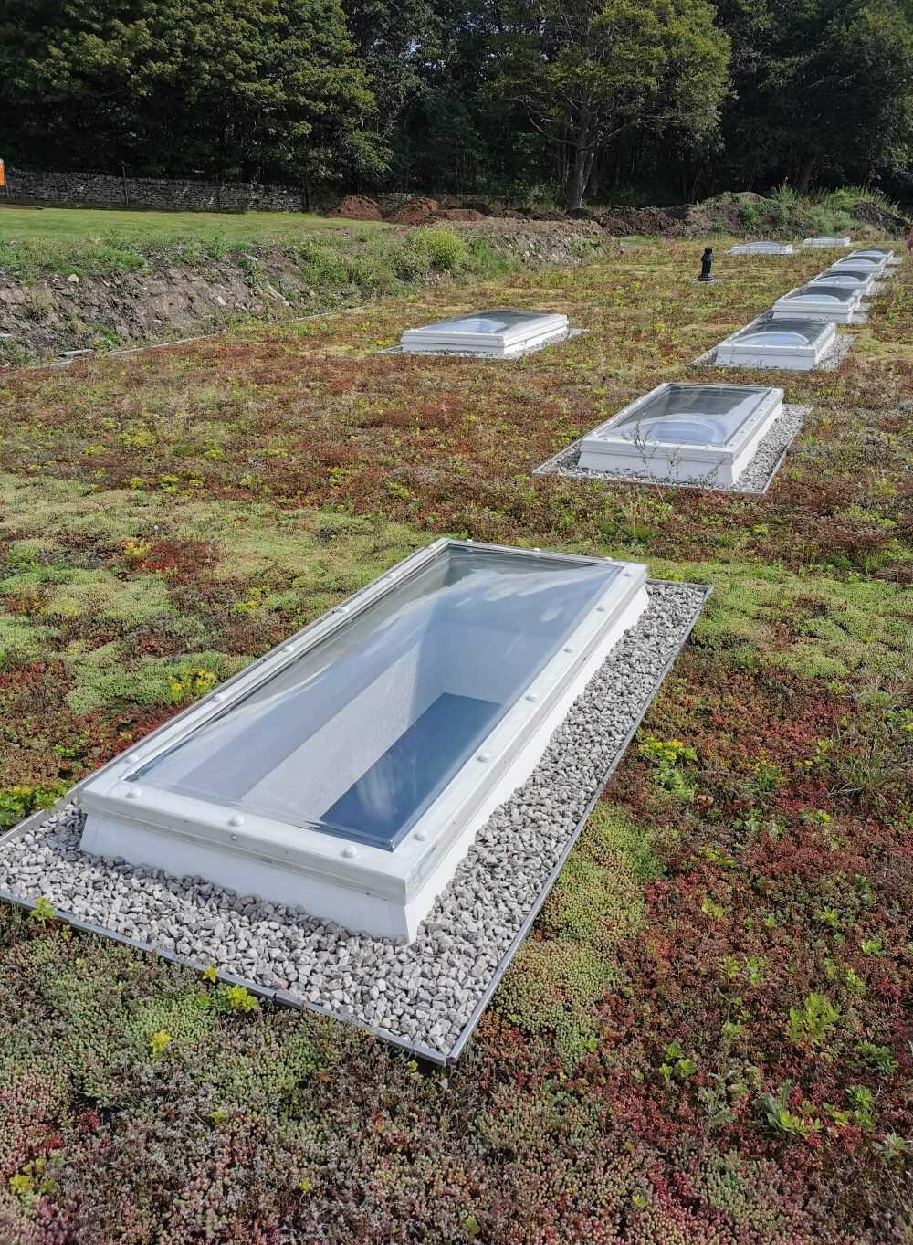 1200 x 1200 mm Polycarbonate Fixed Dome Rooflight by Mardome Trade.