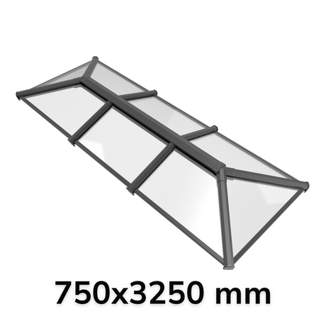 750 x 3250 mm Stratus Aluminium Roof Lantern Style 3 (Traditional).