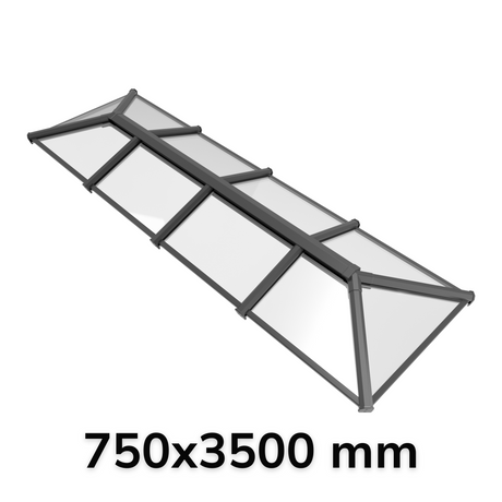 750 x 3500 mm Stratus Aluminium Roof Lantern Style 6 (Traditional).