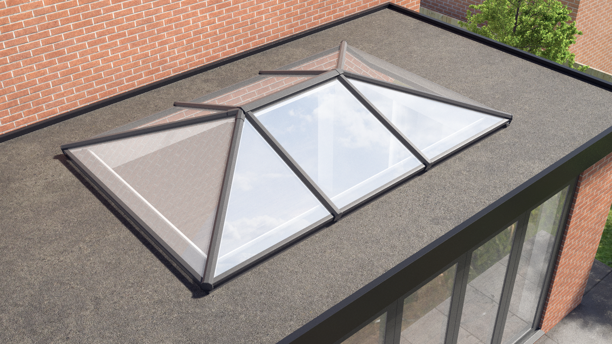 800 x 3500 mm Stratus Aluminium Roof Lantern Style 3 (Traditional).