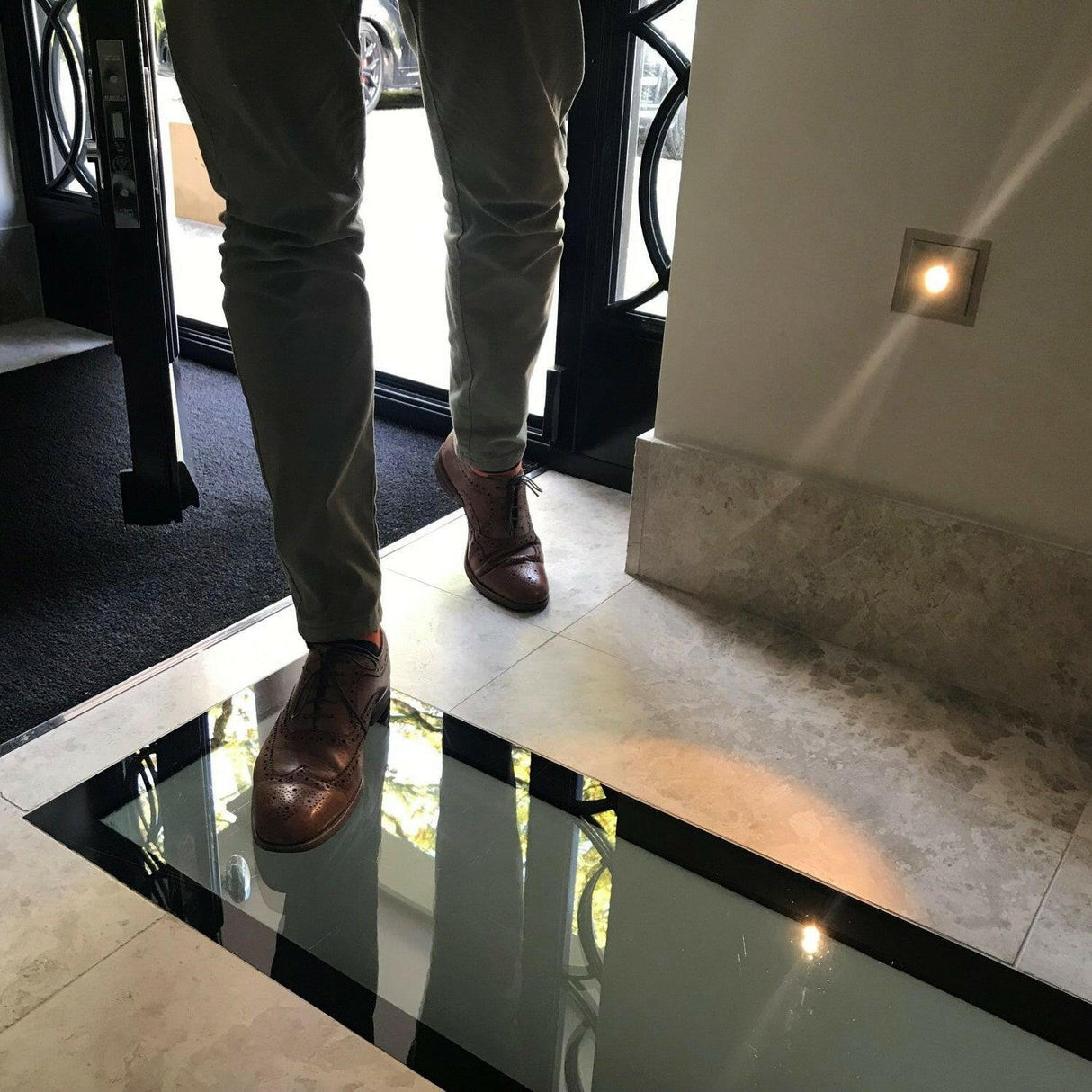 1000 x 1000 mm Frameless Walk-on Skylight.