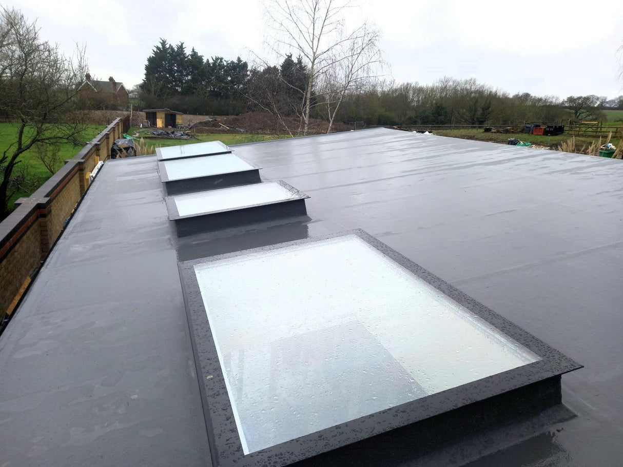 1200 x 1200 mm LD Frameless Triple Glazed Flat Roof Skylight.