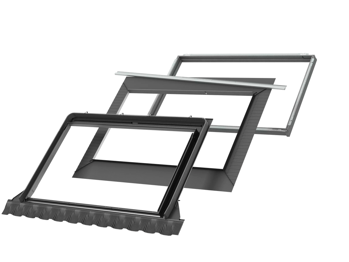 188x118 cm VELUX Pro+ EDWS FFKF06 2000 Tile Flashing with Insulation | Grey Aluminium Finish.