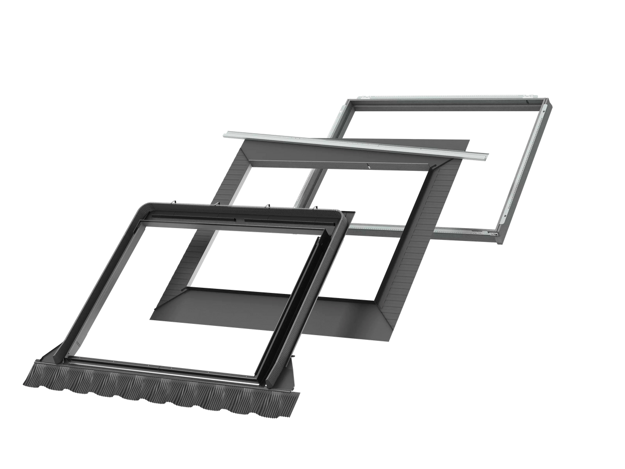 139x140 cm VELUX Pro+ EDWS FMK08 2000 Tile Flashing with Insulation | Grey Aluminium Finish.