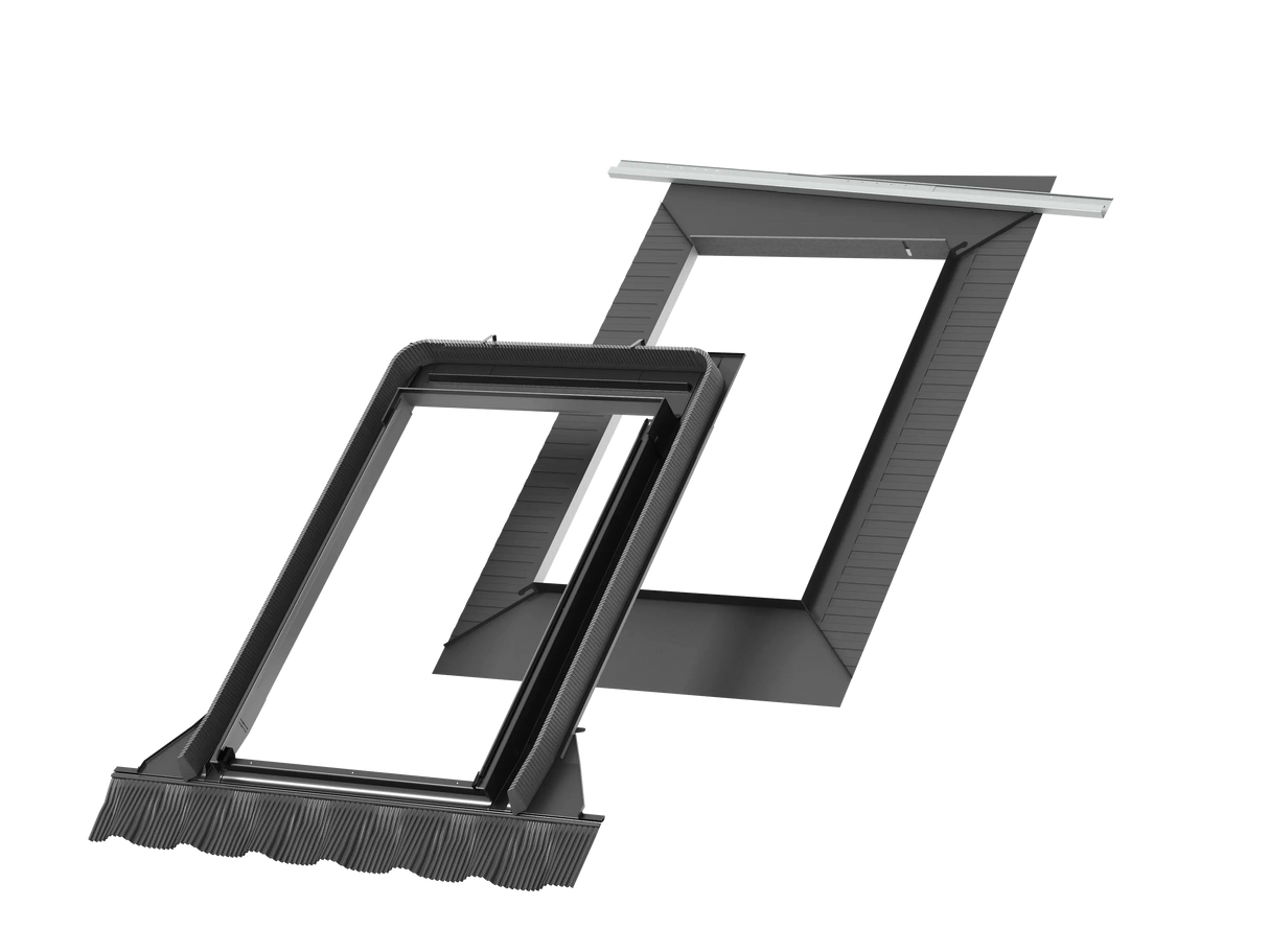 66x118 cm VELUX Pro EDW FK06 1000 Tile Flashing with Insulation | Grey Aluminium Finish.