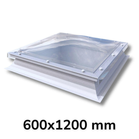 600 x 1200 mm Polycarbonate Fixed Dome Rooflight by Mardome Trade.