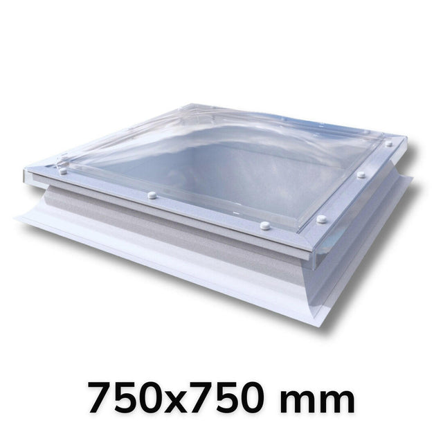 750 x 750 mm Polycarbonate Fixed Dome Rooflight by Mardome Trade.