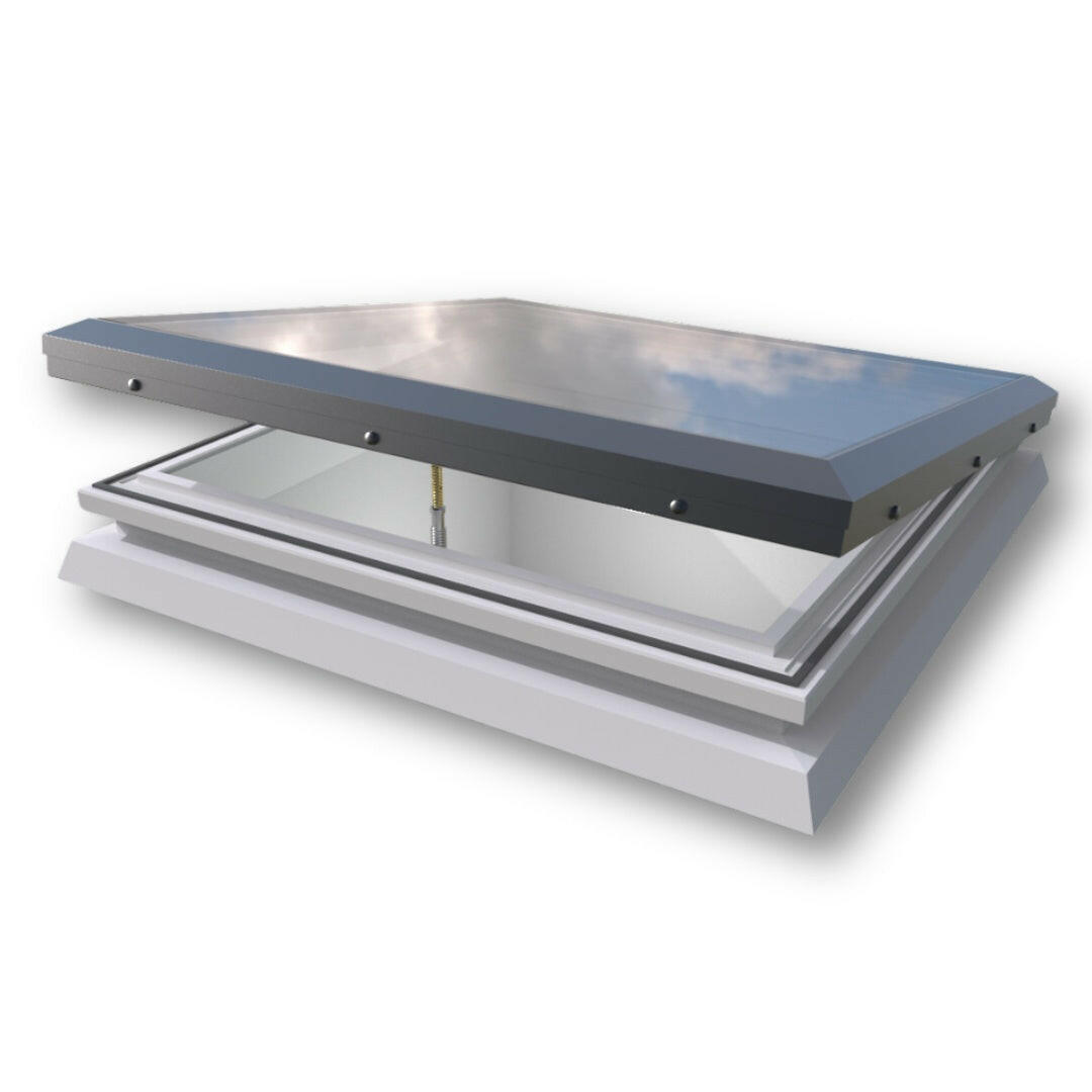 600 x 1200 mm Brett Martin Manual Opening Flat Roof Skylight.