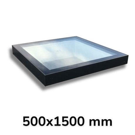 500 x 1500 mm LD Framed Flat Roof Skylight.