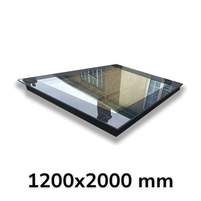 1200 x 2000 mm LD Frameless Triple Glazed Flat Roof Skylight.