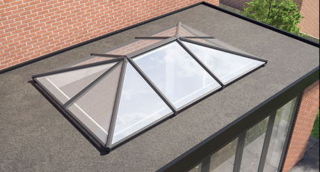 1000 x 2500 mm Stratus Aluminium Roof Lantern Style 5 (Traditional).