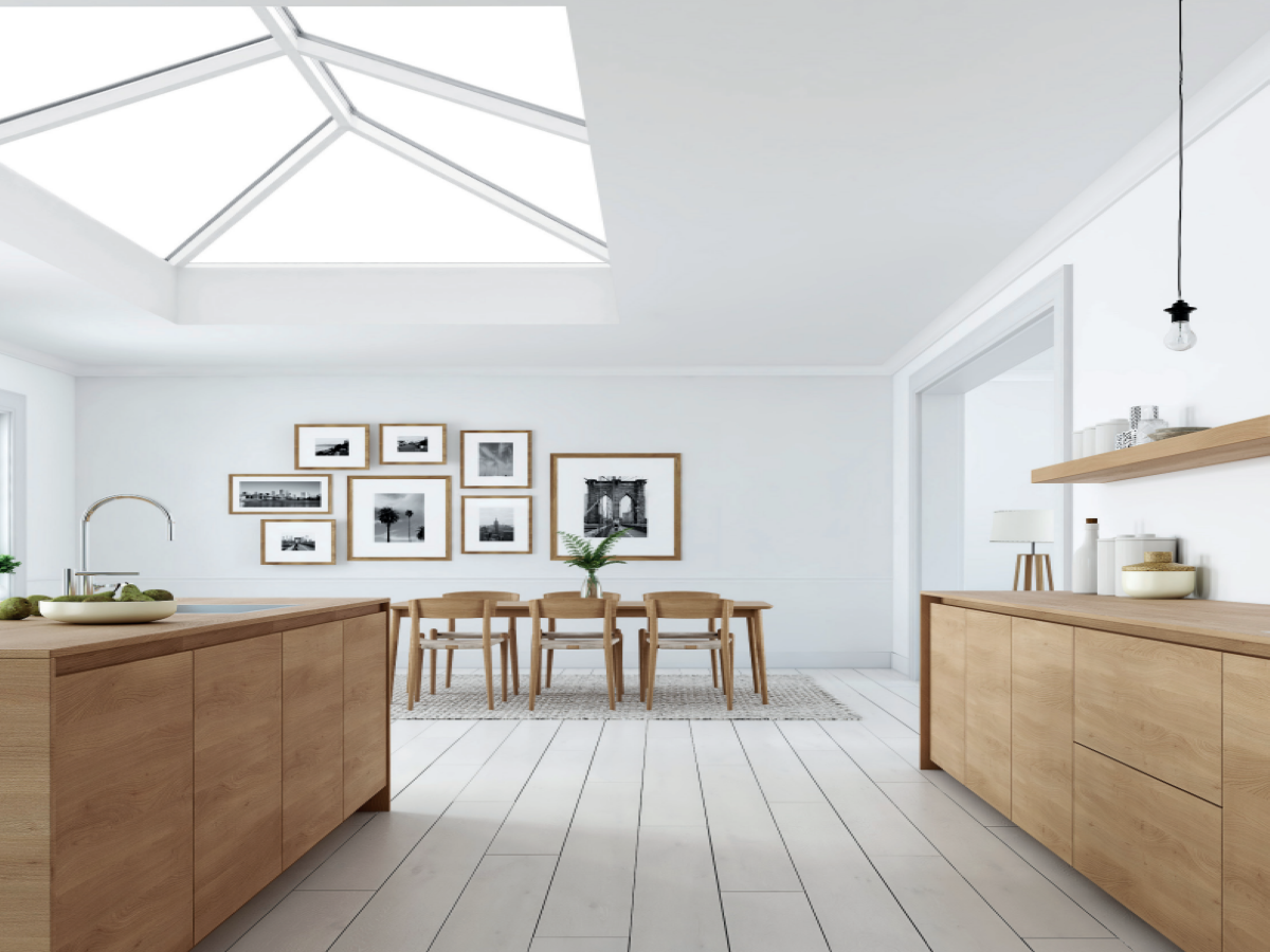 1000 x 2500 mm Stratus Aluminium Roof Lantern Style 2 (Traditional).