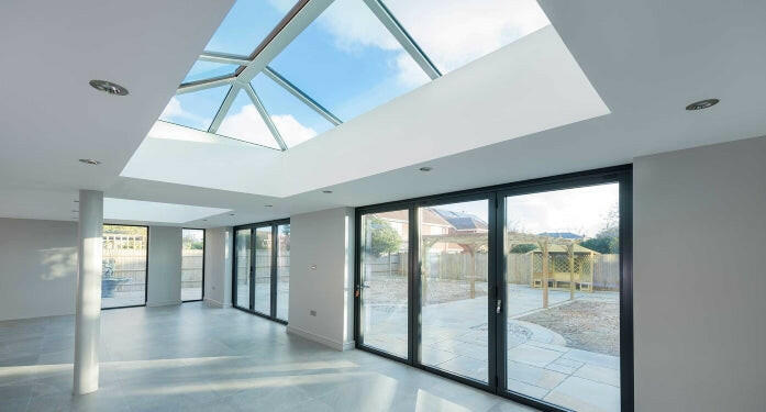 1000 x 4500 mm Stratus Aluminium Roof Lantern Style 5 (Traditional).