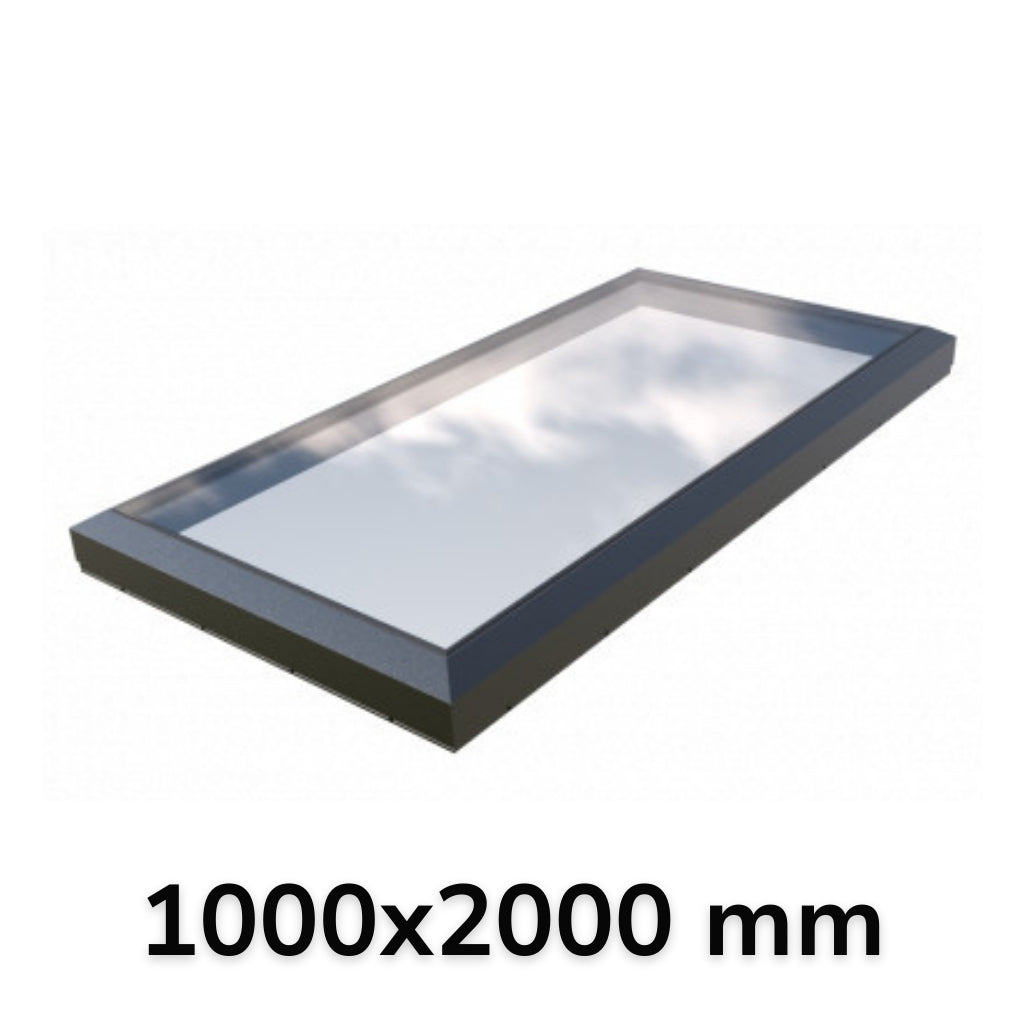 100 x 200 cm Vast enkel modulair daklicht (Premium assortiment)