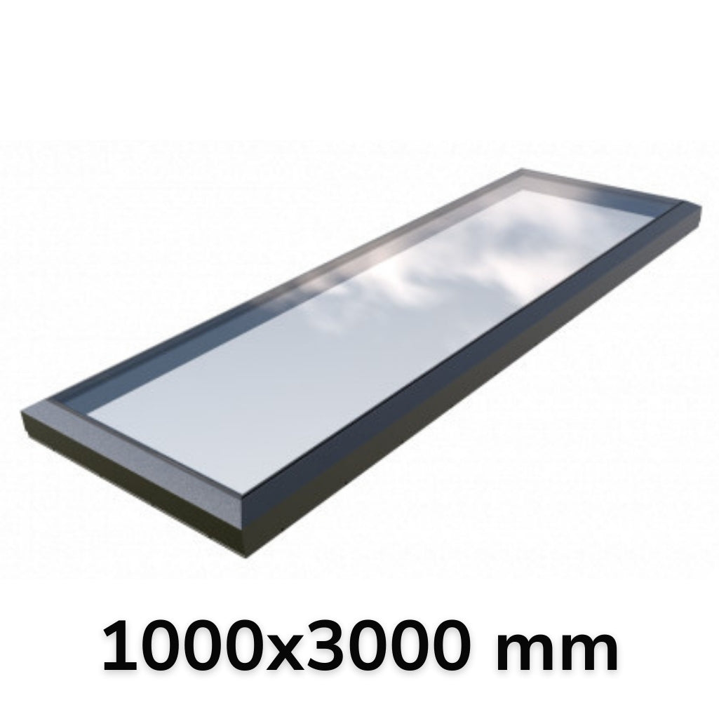 100 x 300 cm Vast enkel modulair daklicht (Premium assortiment)