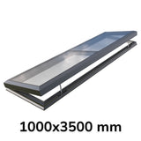 100 x 350 cm Modulaire daklicht met elektrische opening (0 vaste 1 opening)