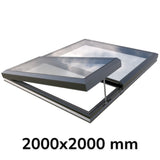 200 x 200 cm Modulaire daklicht met elektrische opening (1 vaste 1 opening)