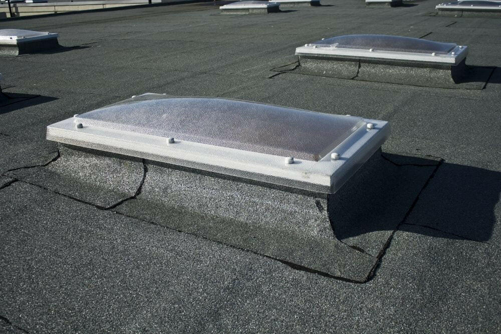 600 x 600 mm Polycarbonate Fixed Dome Rooflight by Mardome Trade.