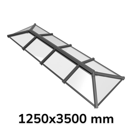 1250 x 3500 mm Stratus Aluminium Roof Lantern Style 6 (Traditional).