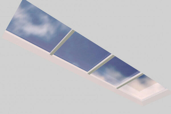 1500 x 6000 mm Fixed Glass Link Modular Skylight (2 Fixed 0 Opening).