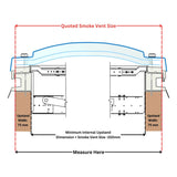 1200 x 1650 mm Smoke Vent Rooflight by Mardome.