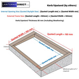 400 x 400 mm LD Framed Flat Roof Skylight.