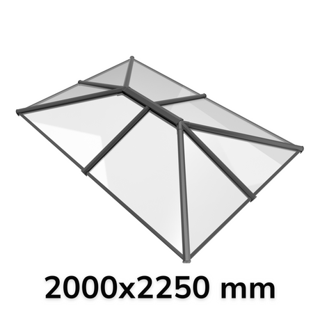 2000 x 2250 mm Stratus Aluminium Roof Lantern Style 4 (Traditional).