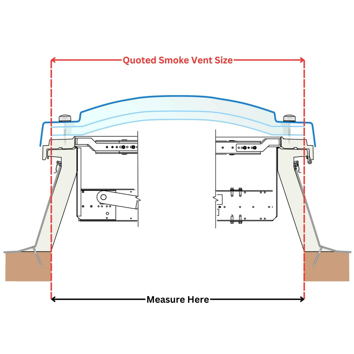 1350 x 1500 mm Smoke Vent Rooflight by Mardome.