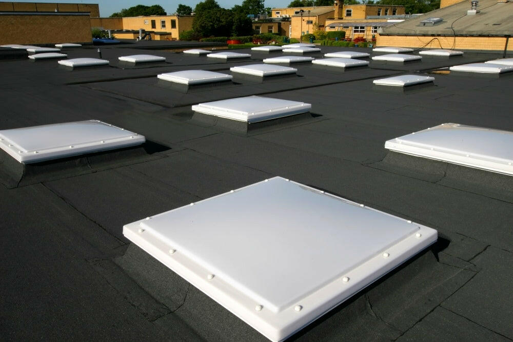 1200 x 1200 mm Polycarbonate Fixed Dome Rooflight by Mardome Trade.
