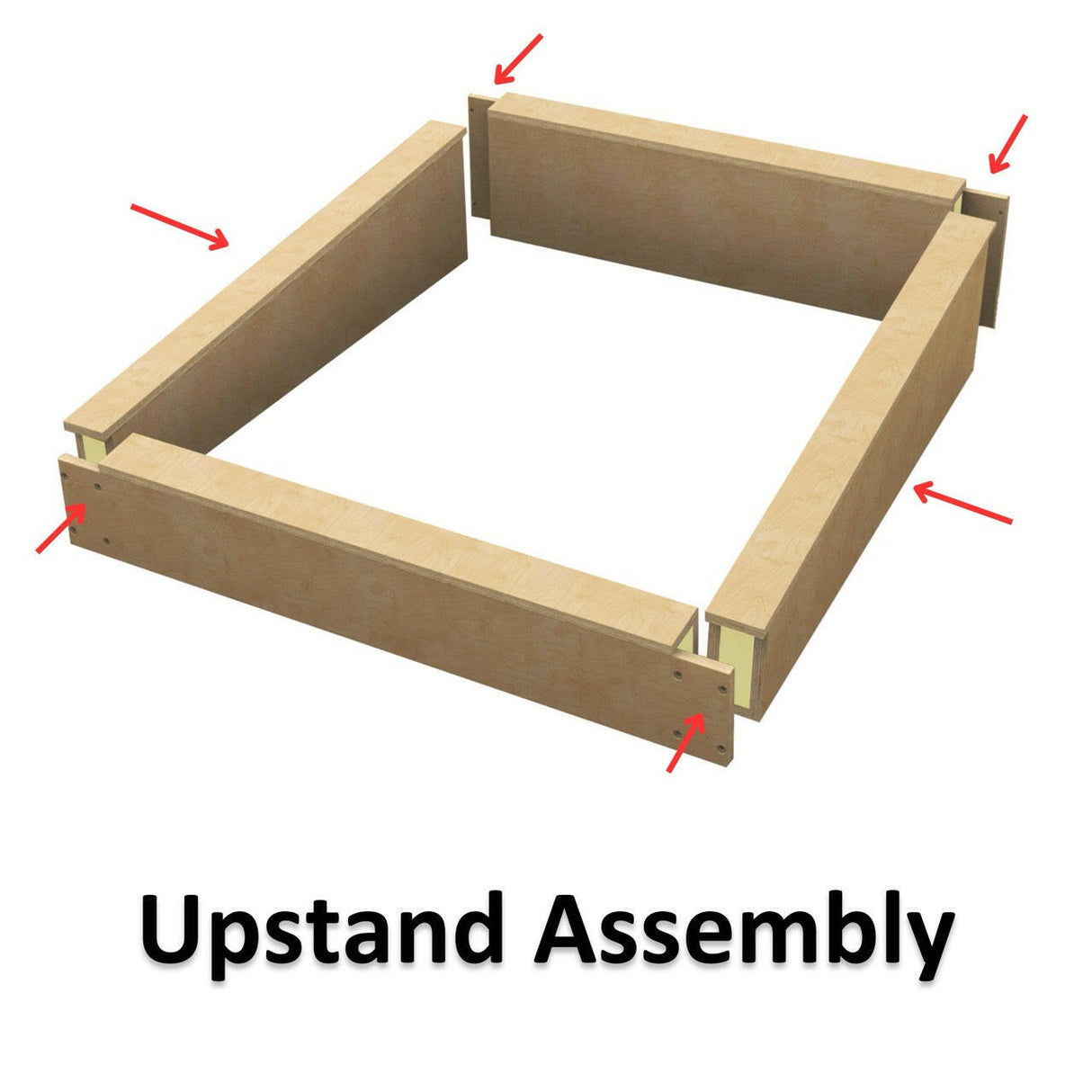 1000 x 1000 mm Insulated Upstand for Flat Roof Skylight.