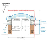 1800 x 1800 mm Smoke Vent Rooflight by Mardome.