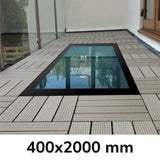 400 x 2000 mm Framed Walk-on Skylight.