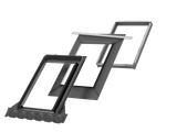 55x98 cm VELUX Pro+ EDW CK04 2500 Tile Flashing with Insulation | Black Aluminium Finish.