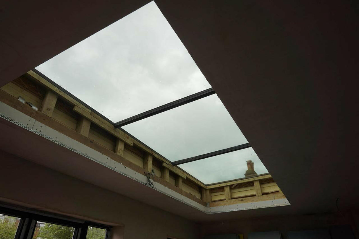 Custom Size Frameless Modular Skylights (Flat / Pitched Roof).